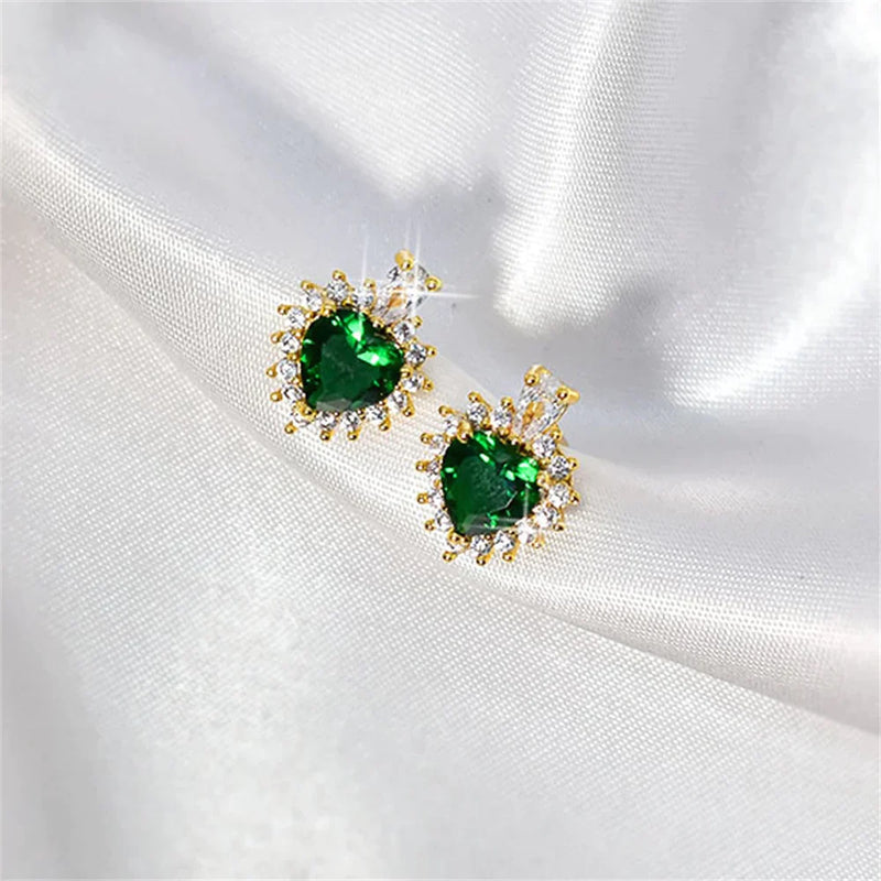 Conjunto em Aço Cirúrgico 316L - Emerald Heart